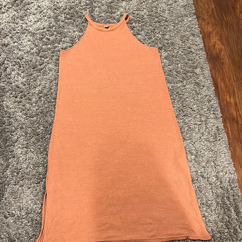 Old Navy sleeveless Rib Knit midi shift dress size XL